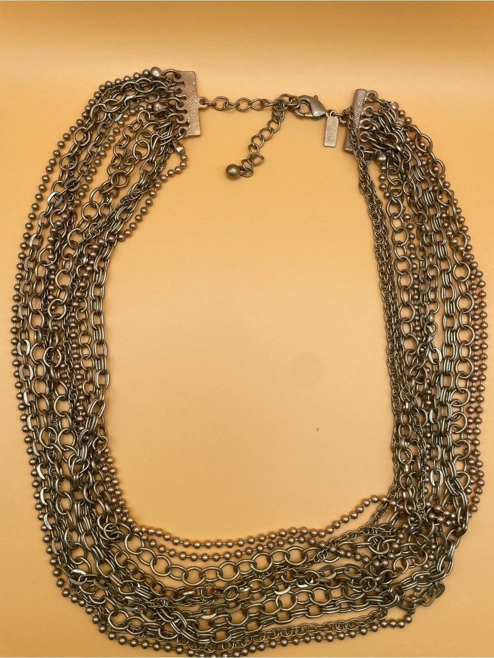 Layered Chain Statement Necklace Like New